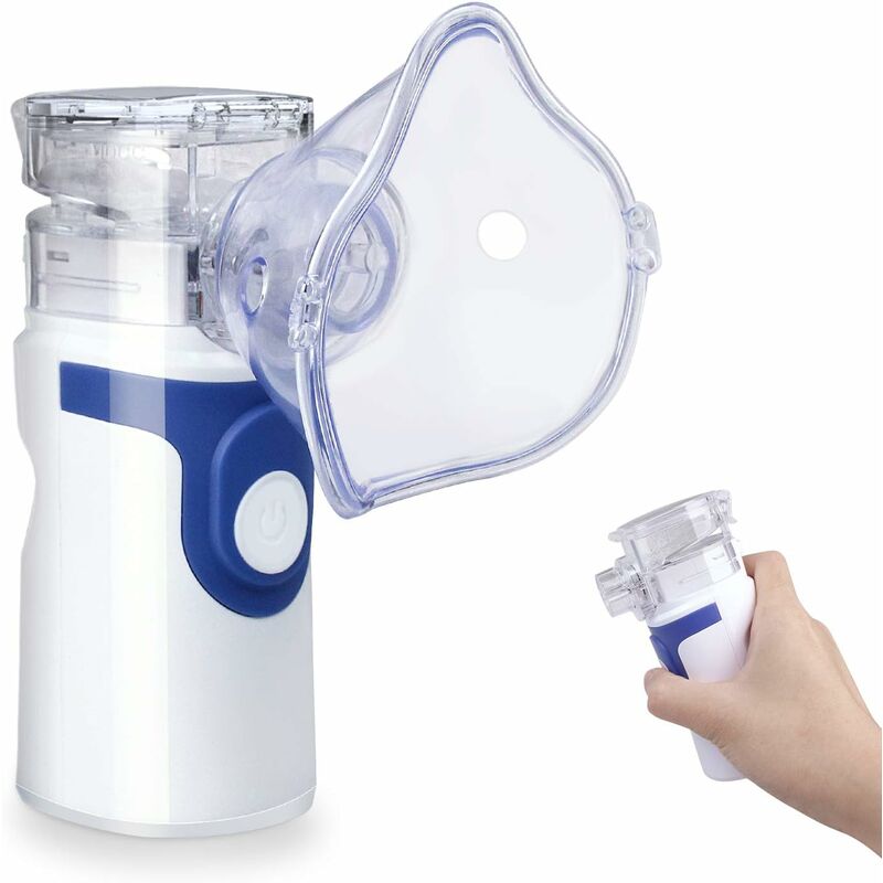 Aougo - Mini humidificateur à vapeur portable pour adultes et enfants Gris (bleu foncé)