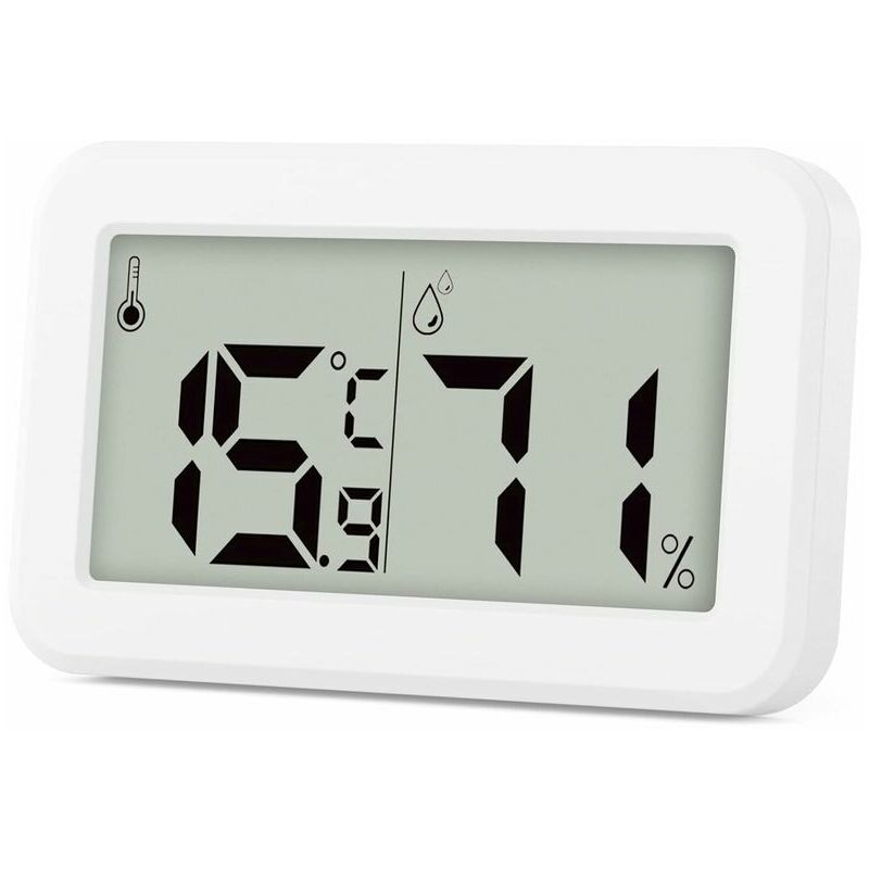 Linghhang - Mini hygromètre numérique d'intérieur Thermomètre et humidité Moniteur(blanc) de température et d'humidité pour chambre de bébé/maison de