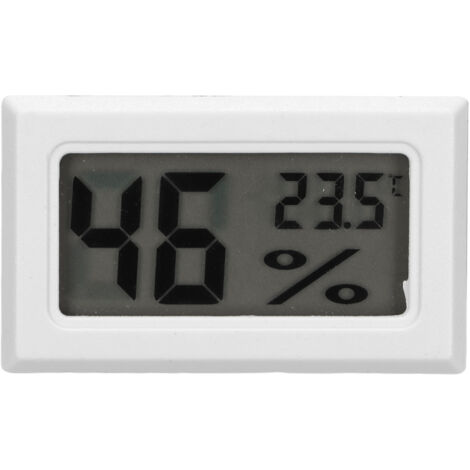 Mini Hygromètre Thermomètre Numérique Blanc pour Cave à Vin - Hygromètre Électronique Portable