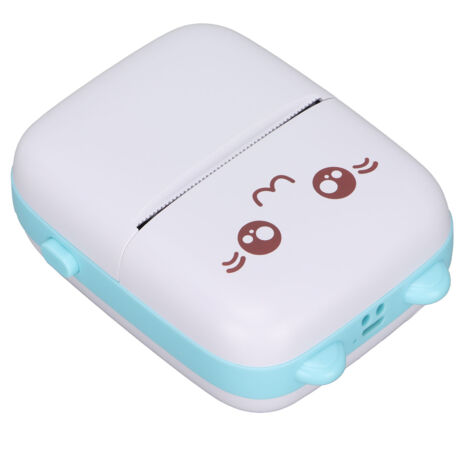 Mini imprimante portable sans encre pour imprimer des photos, du texte et des étiquettes - Imprimante de poche bleue