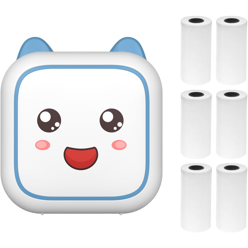 Mini imprimante thermique autocollant fabricant Photo instantanée impression sans encre Support connexion bt pour Smartphone avec 6 rouleau de papier