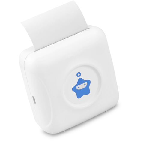 Mini-imprimante thermique Portable pour étiquettes de bureau, impression de reçus, Rechargeable par USB, pour l'expédition d'étiquettes autocollantes pour téléphone, Bleu