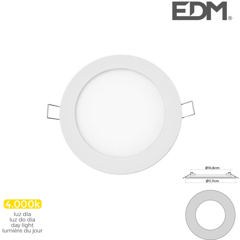 Image of E3/31602 Mini Faretto Led da Incasso Tondo 6W 4000K Daylight. Colore Bianco Ø117Cm EDM