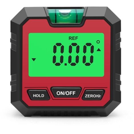 Mini inclinomètre numérique, rapporteur/inclinomètre/niveau 3 en 1, détecteur d'angle/jauge de biseau, boîte de niveau à 90° pour plage de mesure 4 x 90 degrés