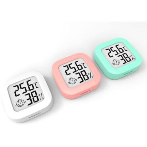 Mini Indoor Thermometer Hygrometer, Digital Thermo Hygrometer Indicator Accuracy Room Temperature Monitor and Humidity Meter (3pcs)