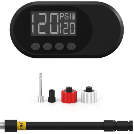 Mini inflador de neumáticos portátil: bomba de aire de 120 PSI, pantalla HD, apagado automático, luz LED, carga USB-C.