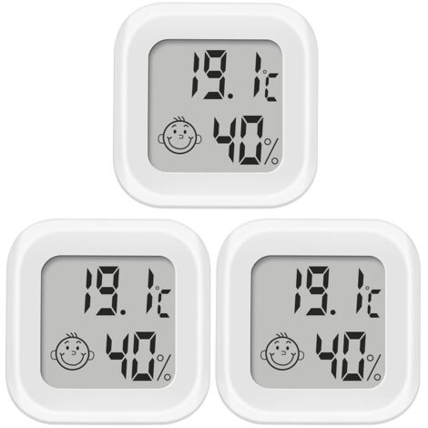 Mini-Innenthermometer-Hygrometer, digitales Innenthermometer-Hygrometer mit Genauigkeitsanzeige, Temperaturmonitor und Feuchtigkeitsmesser mit Komfortanzeige und ℃/℉ wählbar (3)