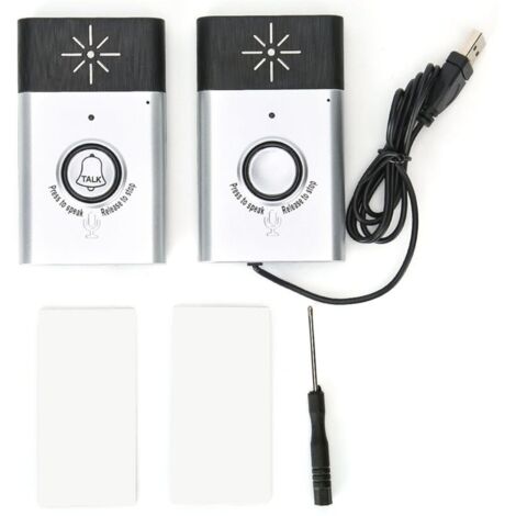 Mini interphone vocal bidirectionnel Portable 2.4GHz, sonnette sans fil, système d'interphone