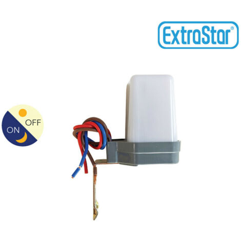 MINI INTERRUPTEUR À CAPTEUR CRÉPUSCULAIRE 6 A 220 V POUR PROJECTEURS À LED