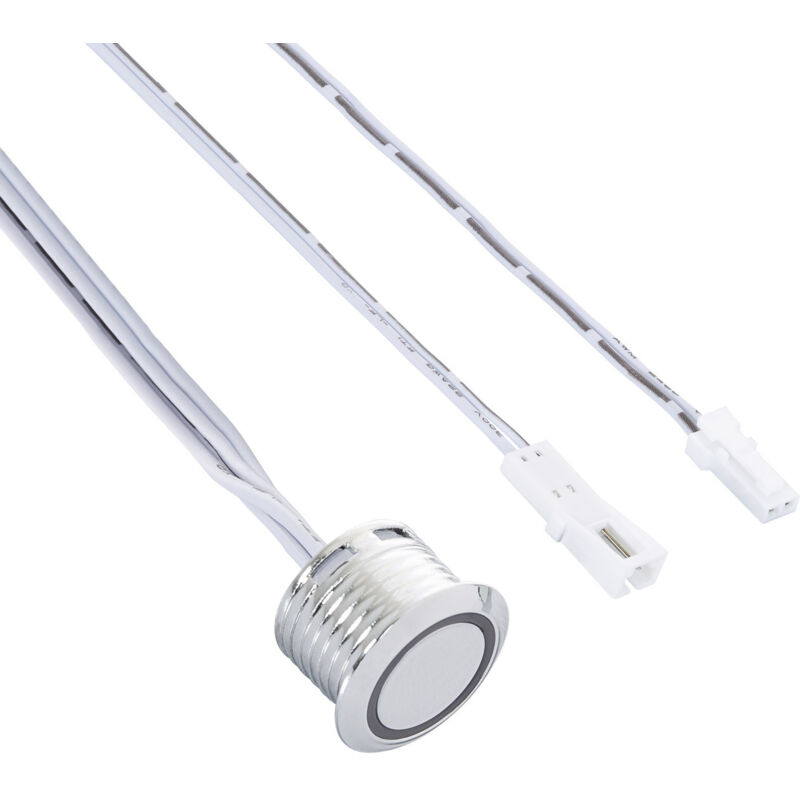 Efectoled - Mini Interrupteur Tactile Dimmable Encastrable pour Ruban led 12/24V dc Argenté