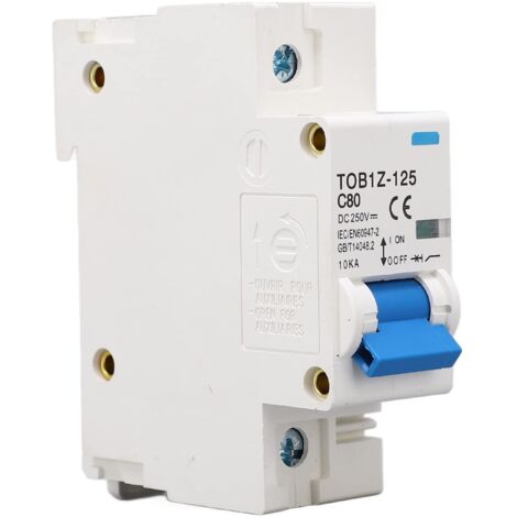 Mini interruttore automatico CC 1P Pa66 10KA Capacità di interruzione stabile piccolo per sistema solare fotovoltaico DC250V 80A