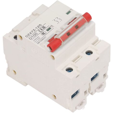 Mini interruttore automatico, interruttore automatico CC con involucro PA66, 2P, 100A, 1000V per impianto fotovoltaico (rosso)