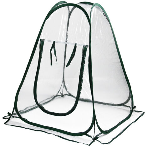 Mini invernadero de cultivo emergente, cubierta de invernadero para interiores y exteriores, cobertizo de jardín pequeño portátil, cubierta protectora de plantas 70x70x80cm