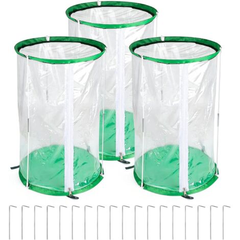 mini invernaderos portátiles de jardín de 55 x 30 cm en PVC con 6 anclajes al suelo para protección e invernada.