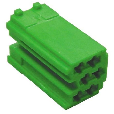 Mini-ISO Stecker-Gehäuse 6-Pol Grün
