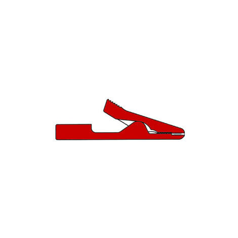 Mini isolierte Krokodilklemme 2mm / rot (ma1)