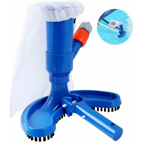 FUHUIDA TRADING Mini Jet Swimming Pool Vacuum Cleaner with Portable Quick Cleaning Suction Head with Brush and Hose Connection (Hose Not Included), Vacuum Cleaner Cleaning Accessories for Spa Pond Swimming Pool
