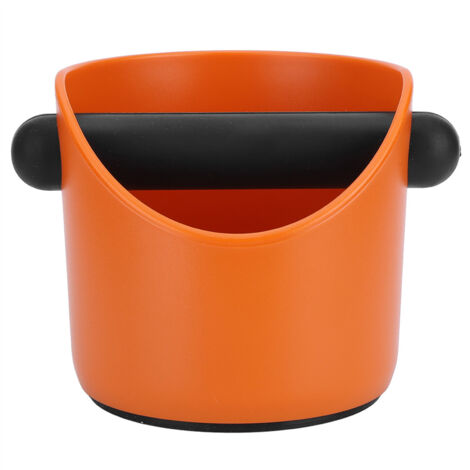 Mini-Kaffeebehälter mit rutschfester Oberfläche und geradem Filterhalter für den Heimgebrauch – Orangefarbener Behälter