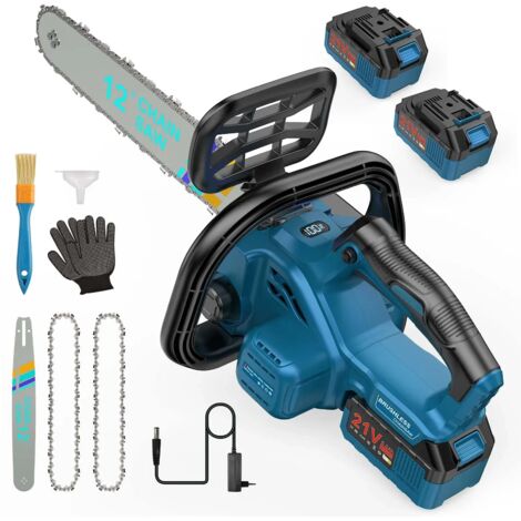 Mini-Kettensäge kabellos 6 Zoll für Garten und Holz