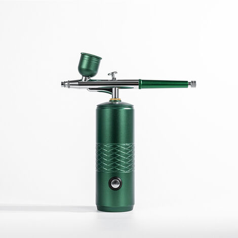 Mini Kit de compresseur d&39air d&39injecteur d&39oxygène, brosse à Air, pistolet de peinture, aérographe pour Nail Art, tatouage artisanat gateau, pulvérisateur de brouillard Nano,green,CHINA