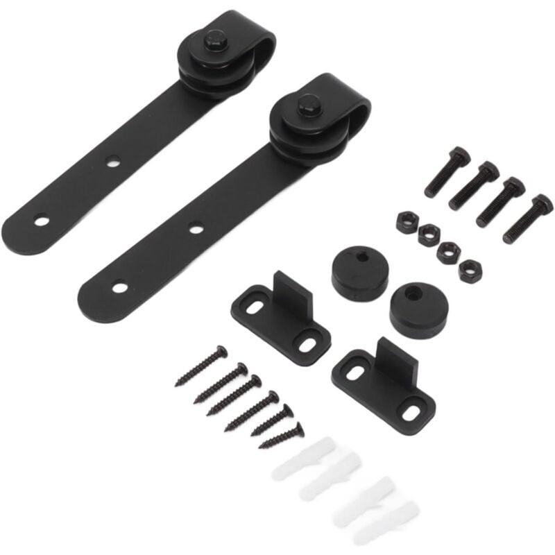 SNQ - Mini Kit de Rouleaux Coulissants de Porte Roue de Quincaillerie de Porte de Grange de Poulie de Rail de Suspension pour le Salon de la Chambre