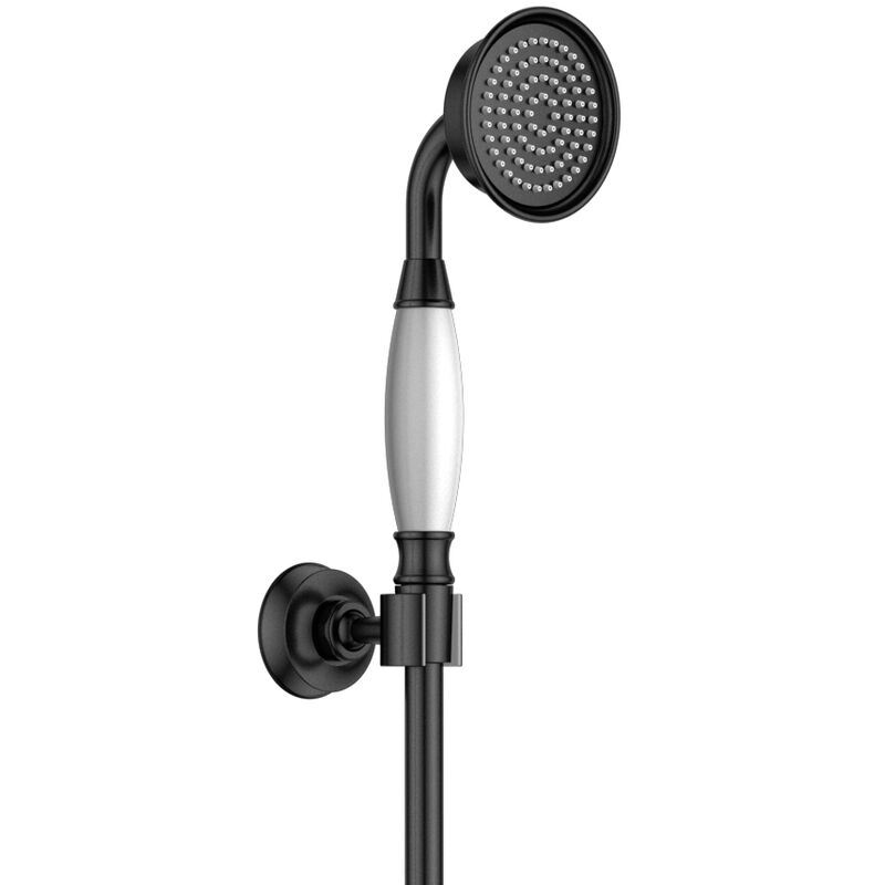 Mini kit - Ensemble sur douche mural rétro Lady's 1 jet Epoxy Noir Mat