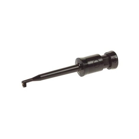 Mini-Klemmprüfspitze mit Lötanschluss (kleps2), Farbe schwarz