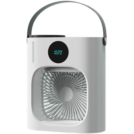 Mini-Klimaanlage 900 ml, 3 Kühlstufen, geräuscharmer Luftbefeuchter, tragbarer USB-Luftkühler.