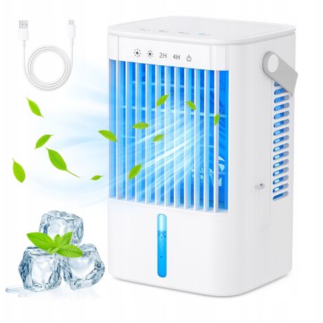 Mini Klimaanlage Tischventilator Leiser Wasserkühler 1200ml LED