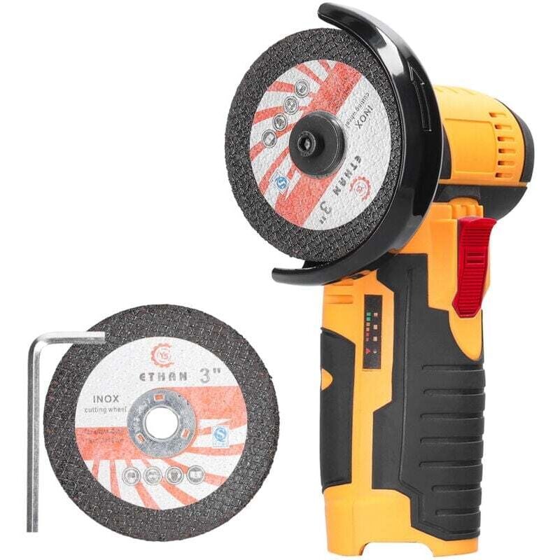 Image of Mini-Kohlenstoffschleifer, 12 V, 19500 U/min, 75 mm (Batterie nicht enthalten), Gelb