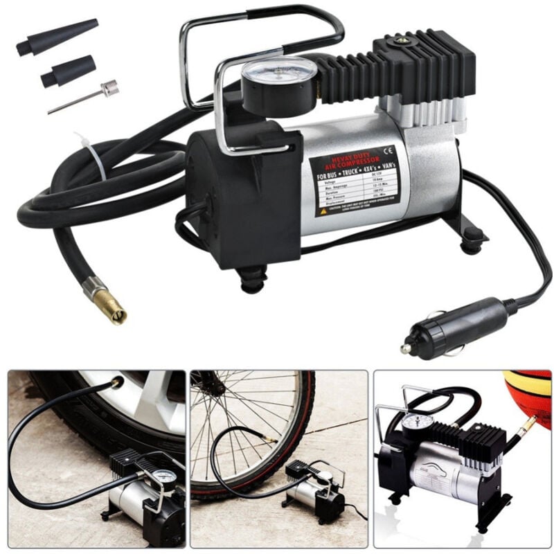 Image of Trade Shop Traesio - Trade Shop - mini compresiation aria portatile auto 12V 140PSI 3 connetwors -