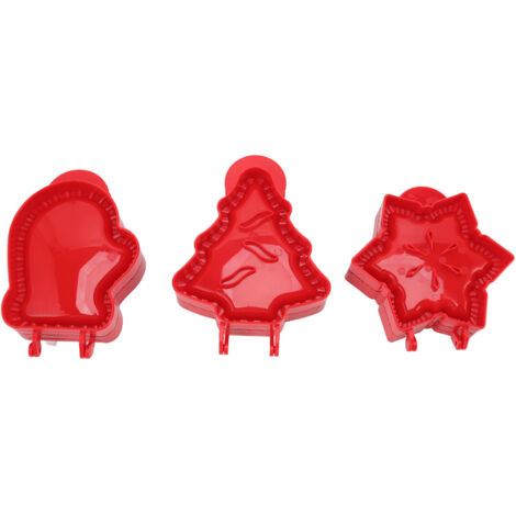 Mini-Kuchenformen, 3-teilig, Weihnachtsbaum, Stern, Handschuh, Gebäckpresse, Mini-Handform-Set, Backform