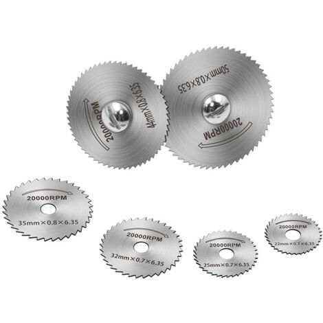 Mini lame de scie circulaire HSS, 8 pièces, outil rotatif pour Dremel coupe-métal, ensemble d'outils électriques