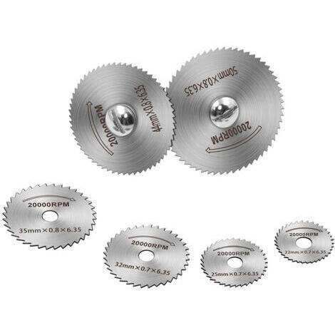 Mini lame de scie circulaire HSS, 8 pièces, outil rotatif pour Dremel coupe-métal, ensemble d'outils électriques