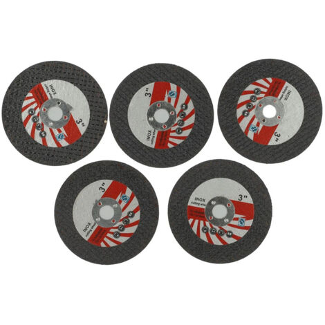 Mini lame de scie pour meuleuse d'angle 3 pouces, lame de coupe 75 mm, disque à meuler pour carrelage, bois et métal, alésage intérieur 10 mm (5 pièces)