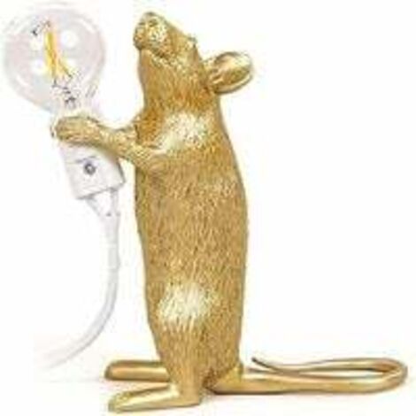Mini lampada da tavolo a forma di topo in oro Nordico creativo soggiorno sala da pranzo camera da letto negozio di abbigliamento illuminazione E12 (senza sorgente luminosa)