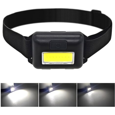 mini lampada frontale - COB 3xAAA, 3 modalità di funzionamento