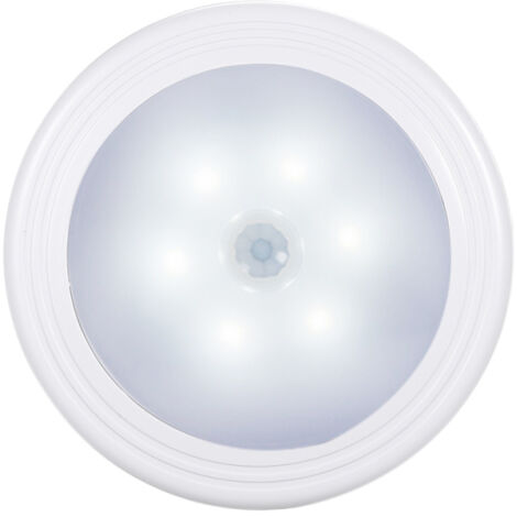 Mini lámpara de noche con sensor de movimiento PIR, 6 LED de alto brillo y detección automática de presencia por infrarrojos.