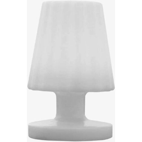 LUMISKY Mini lampe à poser sans fil LED LADY MINI Blanc Polyéthylène H22CM