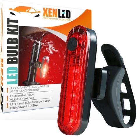 Mini Lampe Arrière LED Vélo, Rechargeable USB , étanche, BK301 - Fixation Cadre