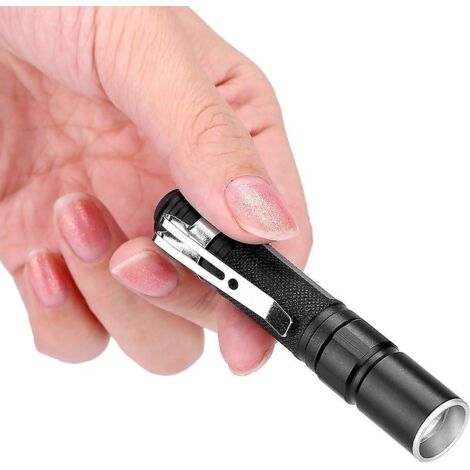 mini Lampe De Poche Led Portable En Alliage D'aluminium Torche Tlescopique Super Lumineuse Avec 1 Pile Aaa