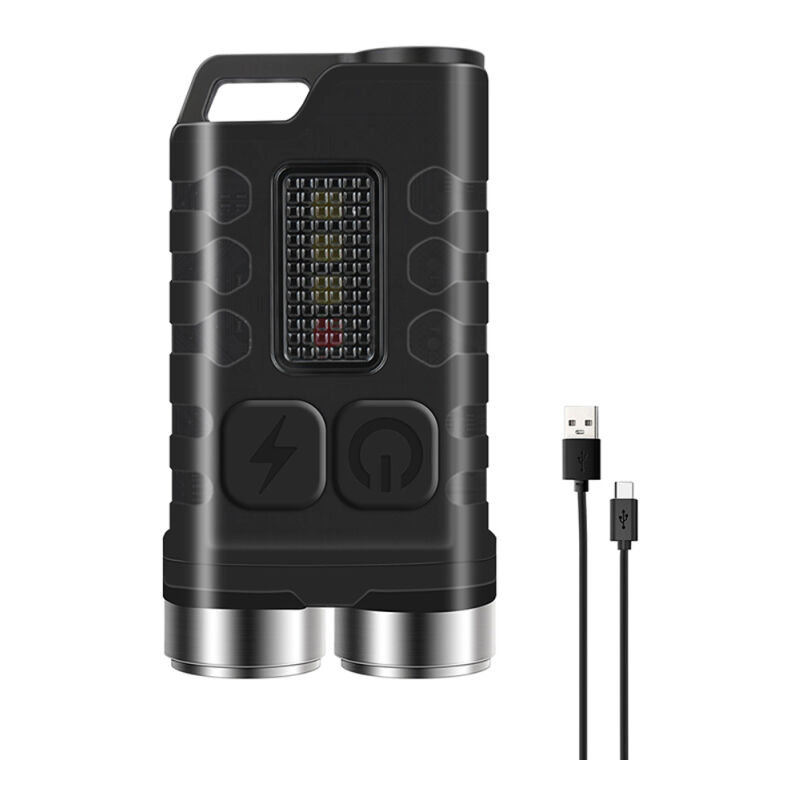 Lifcausal - Mini lampe de poche led porte-clés lampe de poche rechargeable lampe de poche étanche avec 5 niveaux de luminosité source de lumière 4