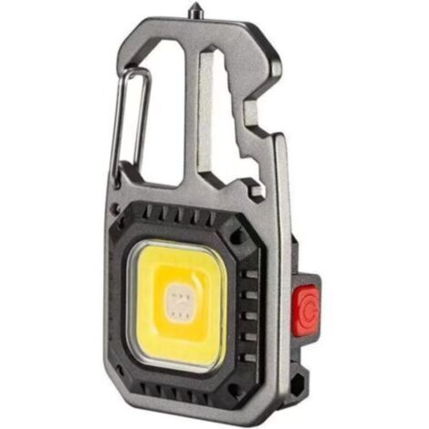 Mini lampe de poche porte-clés, lumineuse rechargeable, petite lampe de travail multifonction, lampe de poche portable, affichage de la batterie, décapsuleur for le camping, écl