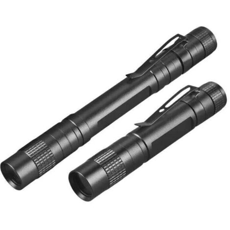 Mini lampe de poche stylo LED longue et courte ultra petite pince de poche étanche facile à transporter, adaptée aux équipements de plein air pour la randonnée, le camping et la chasse