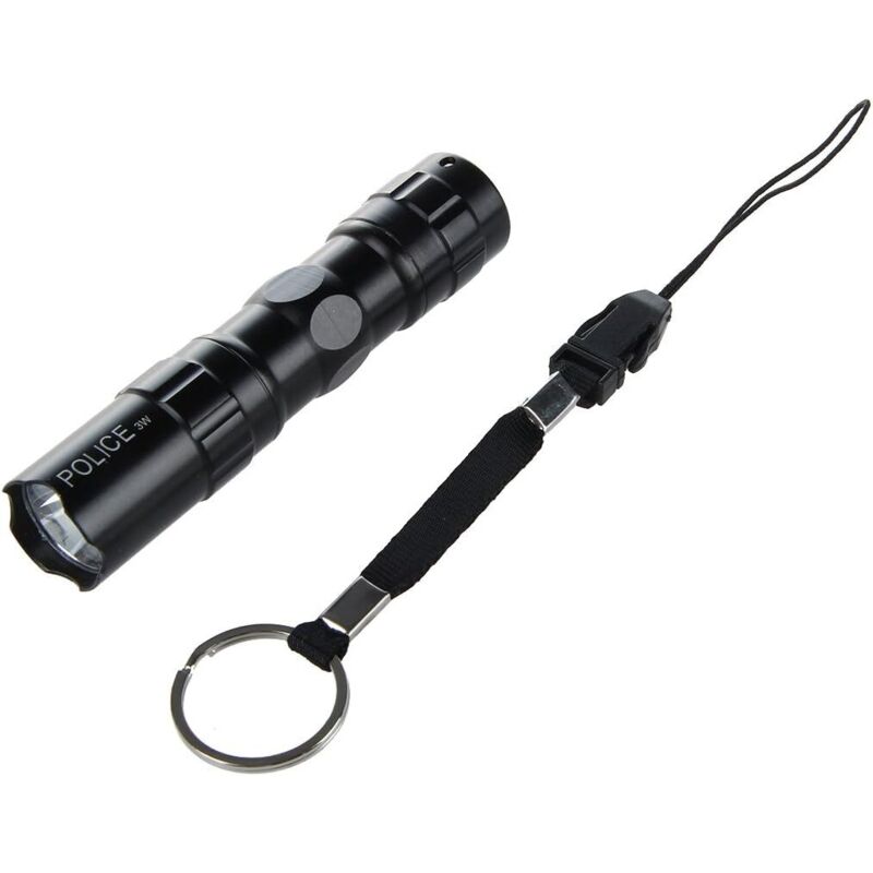 Mini lampe de poche Torche Camping Poisson LED Submersible Noir