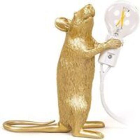 Mini Lampe de Table Lampe de Table Or Animal Souris Lampe Nordique créatif Salon Salle à Manger Chambre Magasin de vêtements E12 éclairage(Sans source lumineuse)