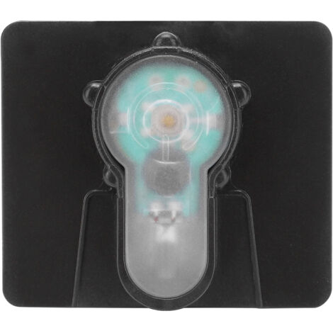 Mini lampe frontale de sécurité étanche IPX8 pour une utilisation en extérieur, gilet et casque, avec base noire et lumière verte. - AquaForge