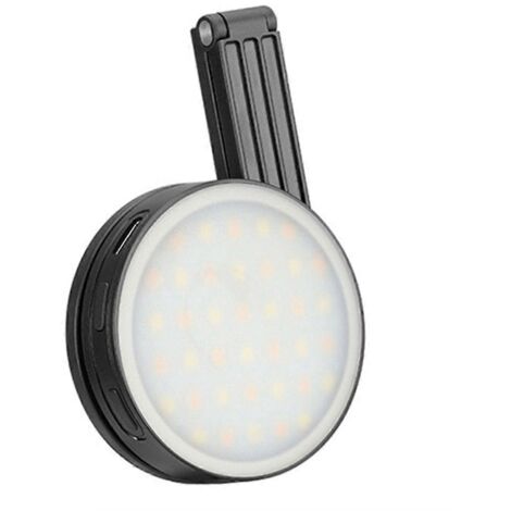 Mini lampe frontale LED magnétique portable pour selfies, 3 modes d'éclairage