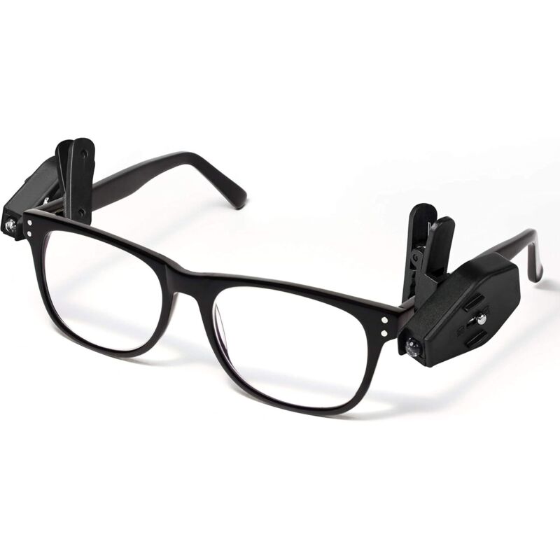 Mini lampe led de lecture pour les lunettes - Clip led pour lunettes - Accessoire pratique pour lire ou se concentrer sans trop illuminer la pièce