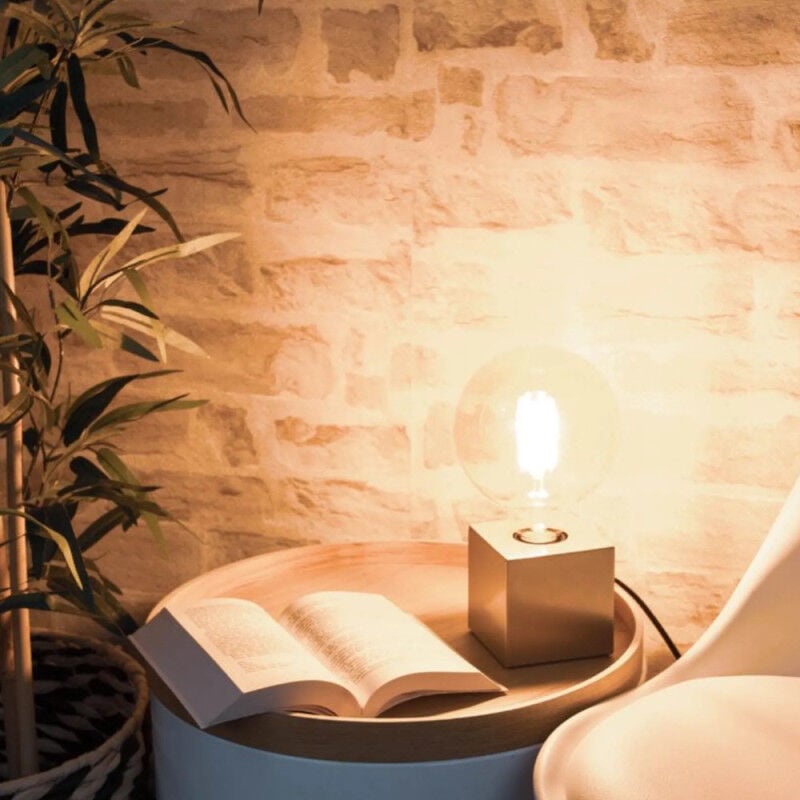 Millumine - Mini Lampe à Poser Cubic Or Brossé